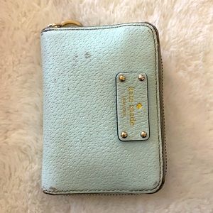 Kate Spade leather sea foam wallet
